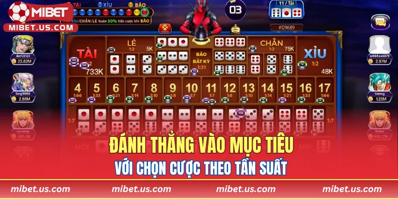 Đánh thẳng vào mục tiêu với chọn cược theo tần suất