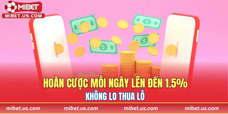 Hoàn cược mỗi ngày lên đến 1.5%, không lo thua lỗ