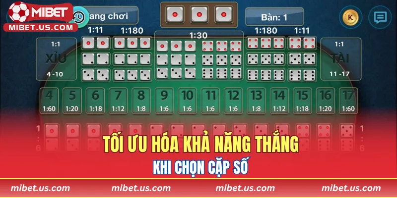 Tối ưu hóa khả năng thắng khi chọn cặp số